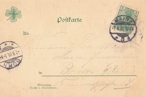 AK - Litho - Gruss aus Mainz - von 1901 / 1039