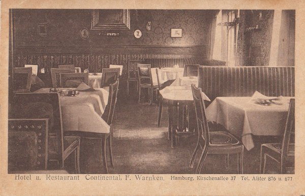 AK - Hamburg / Hotel Continental - von 1925 / - 1067 -