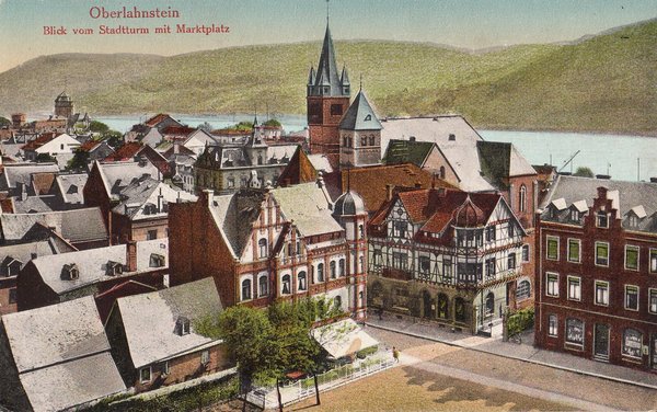 AK - Oberlahnstein / Ortsansicht - von 1919 / - 1075 -