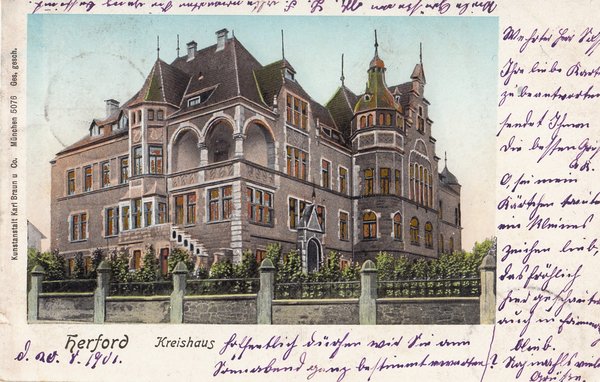 AK - Herford / Kreishaus - von 1901 / - 1093 -