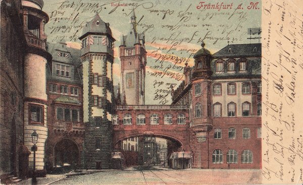 AK - Frankfurt a.M. - am Rathaus - von 1907 / - 1102