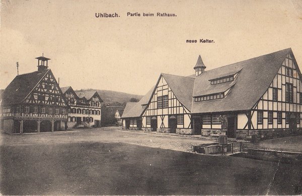 AK - Uhlbach / am Rathaus - von 1907 / - 1133 -