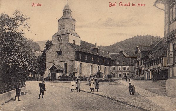 AK - Bad Grund - mit Kirche - von 1912 - 1138 -
