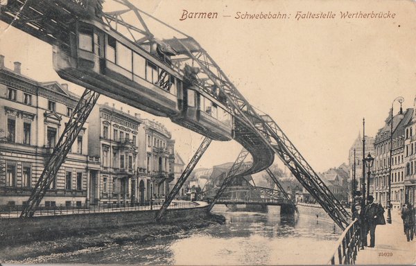 AK - Barmen / Wertherbrücke - von 1908 / - 1250 -