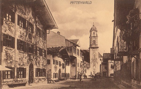 AK - Mittenwald / Ortsansicht - von 1925 / - 1286 -