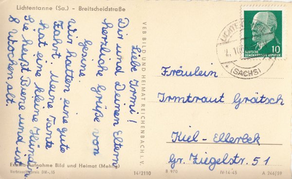 AK - Lichtentanne / Breitscheidstr. - von 1966 / - 1306 -