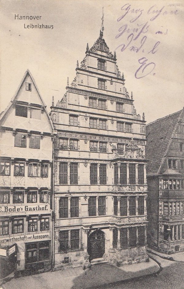 AK - Hannover / Leibnizhaus - von 1907 / - 1325 -