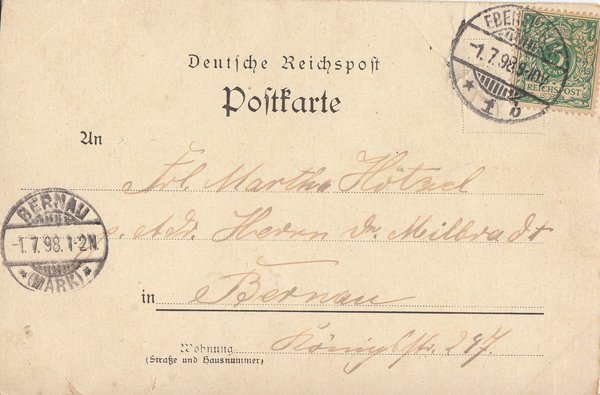 AK - Gruß aus Berlin / von 1898 / - 1329 -