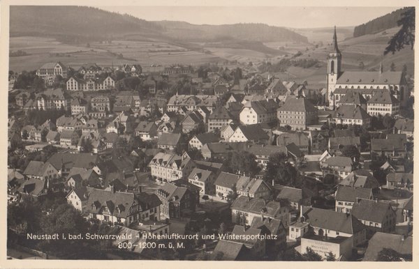 AK - Neustadt i.bad. Schwarzwald / Luftbild ca. 30er Jahre / - 1368 -