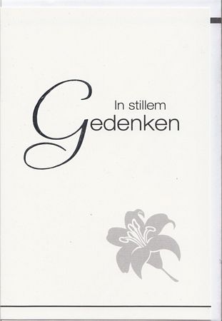Trauerkarte - In stillem Gedenken/Neuware / - 1458 -