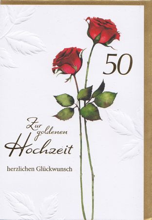 Glückwunschkarte - Goldhochzeit/Neuware / - 1464