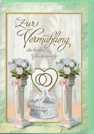 Glückwunschkarte - Hochzeit/Neuware / - 1480 -