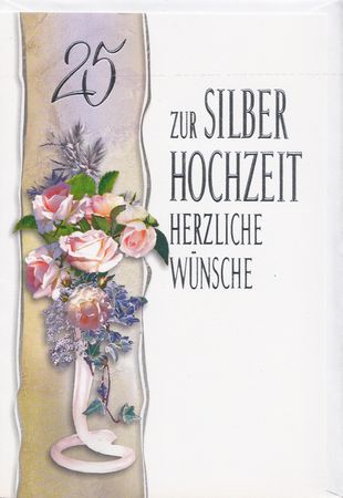 Glückwunschkarte - Silber Hochzeit/Neuware / - 1487 -
