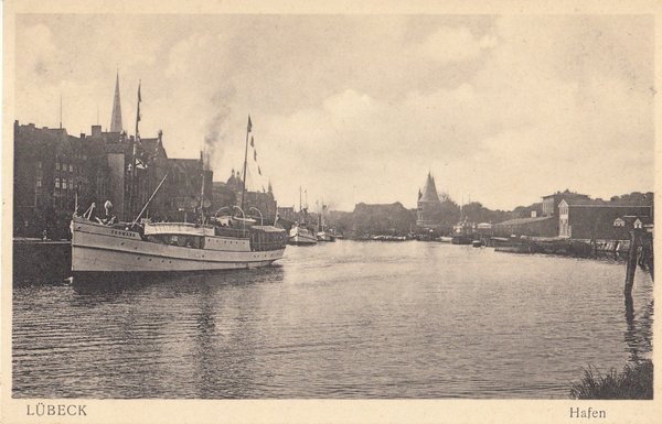 AK - Lübeck / am Hafen - von 1933 / - 1555 -
