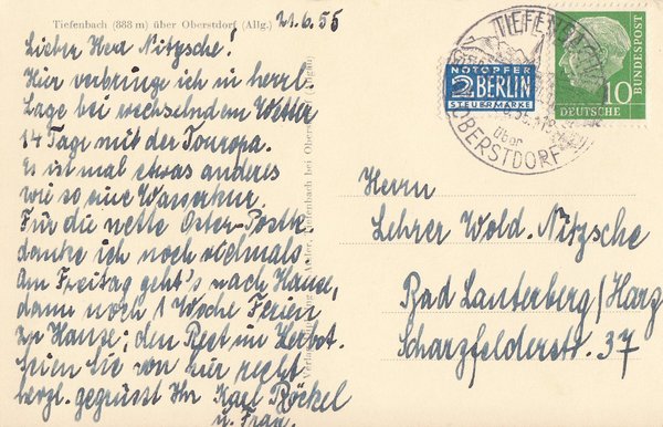 AK - Tiefenbach / Ortsansicht - von 1955 / - 1584 -