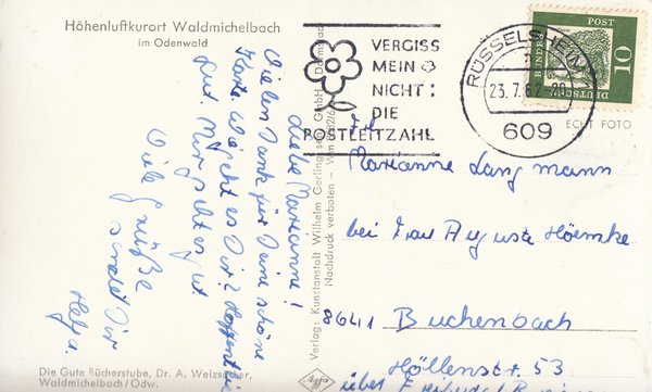AK - Wald-Michelbach / Ortsansicht - von 1962 / -1586 -