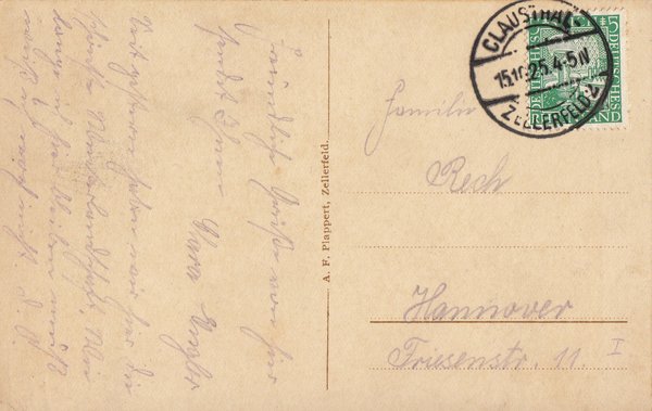 AK - Zellerfeld / Erholungsheim Erbprinzentanne - von 1925 / - 1647 -