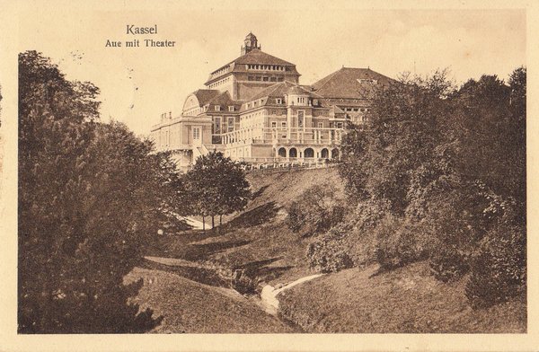 AK - Kassel / Aue mit Theater - von 1933 / - 1674 -