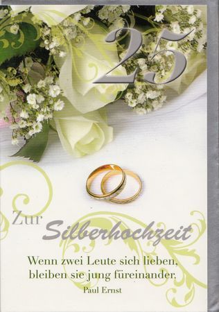 Glückwunschkarte - Silberhochzeit/Neuware - 1750 -