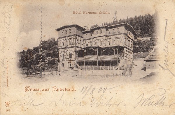 AK - Rübeland / Hotel Hermannshöhle - von 1900 / - 1789 -