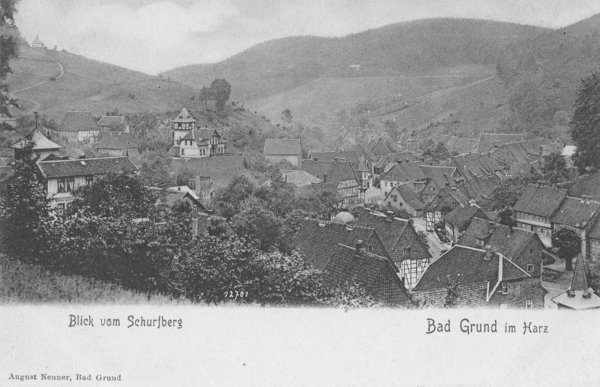 AK - Bad Grund / Blick v. Schurfberg - um 1900 / - 1833 -