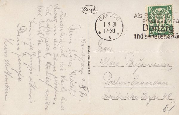 AK - Danzig / Frauengasse - von 1931 / - 1861 -