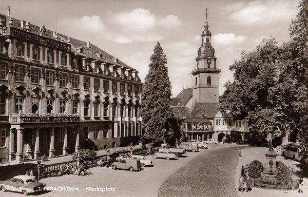 AK - Erbach / Marktplatz - von 1963 / - 1871 -