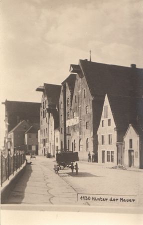 Foto-AK - Bremen / Hinter der Mauer - um 1930 / - 2028 -