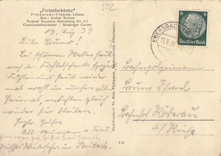 AK - Friedersdorf / Fichtelschänke - von 1939 / - 2034 -