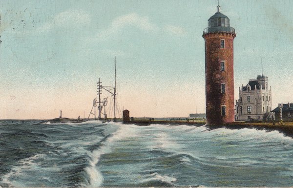 AK - Cuxhaven - mit Leuchtturm / - von 1908 / - 2095 -