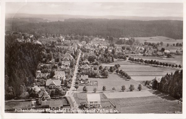 AK - Königsfeld im Schwarzwald / Luftbild - von 1951 / - 2103 -