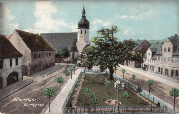 AK - Olbernhau mit Marktplatz - von 1906 / - 2274 -