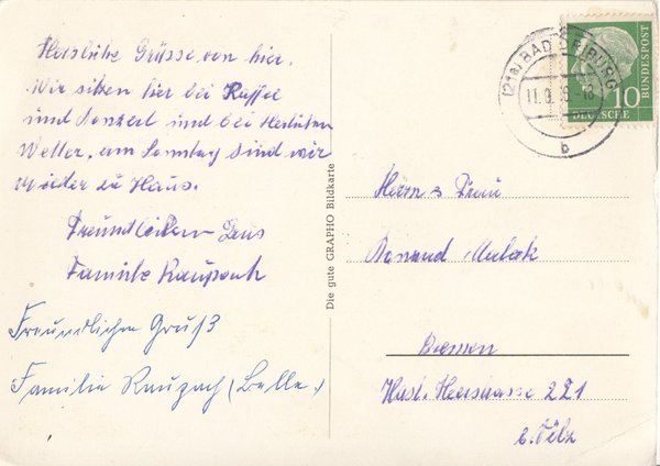 AK - Bad Driburg / Am Kurplatz - von 1956 / - 2628 -