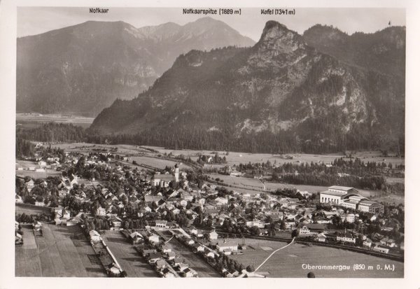 AK - Oberammergau / Luftbild - ca. 50er Jahre / - 2658 -