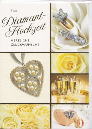Glückwunschkarte - Zur Diamant Hochzeit / Neuware / - 2796 -
