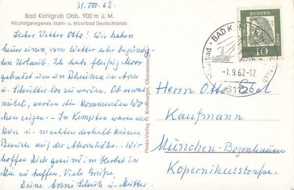 AK - Bad Kohlgrub - von 1962 / - 2816 -