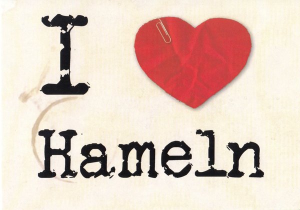 Postkarte - I Love Hameln  -  um 2015 / - 2916 -