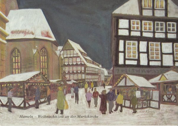 Postkarte - Hameln / Weihnachtsmarkt  / - 2918 -