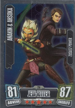 Sammelkarte - Force Attax / Star Wars  - Jedi Ritter / 214