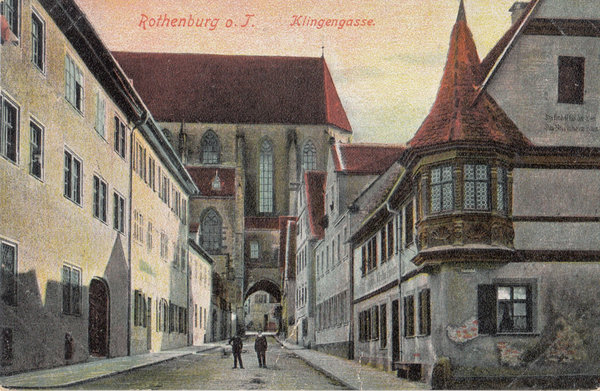 AK - Rothenburg o.d. Tauber / Klingengasse - von 1907  / - 3214 -