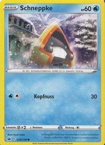 Pokemon Karte Schneppke 035/198 Schaurige Herrschaft Deutsch Boosterfrisch / - 3256 -