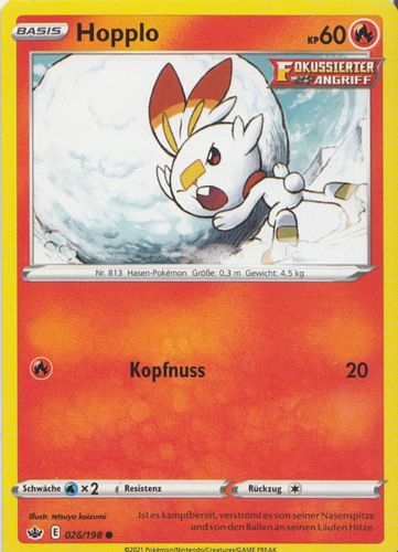 Hopplo 026/198 Pokemon Schaurige Herrschaft Karte Deutsch / - 3258 -