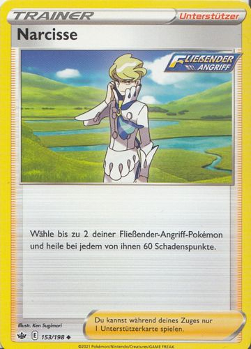Pokemon Karte Narcisse 153/198 Schaurige Herrschaft / Boosterfrisch Deutsch NEU / - 3261 -