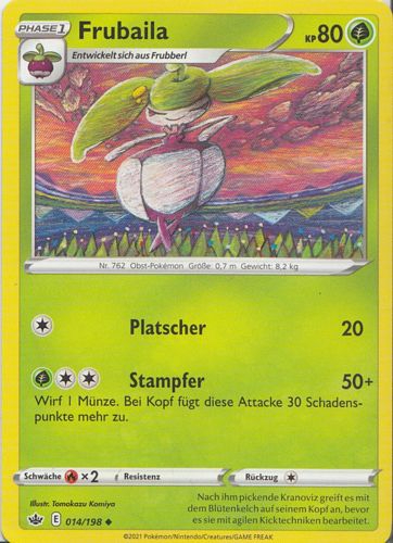 Pokemonkarte - Frubaila 014/198 - Schaurige Herrschaft - Deutsch  / - 3263 -