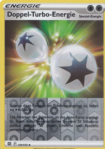 Doppel-Turbo-Energie 151/172 REVERSE HOLO Pokemon Strahlende Sterne Deutsch  / - 3271 -