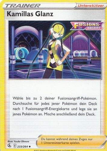 Trainer Kamillas Glanz Pokemon Karte 233/264 / Boosterfrisch !! / - 3272 -