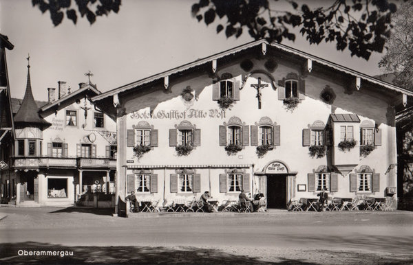 AK - Oberammergau / Hotel Alte Post - ca. 60er Jahre / - 3289 -