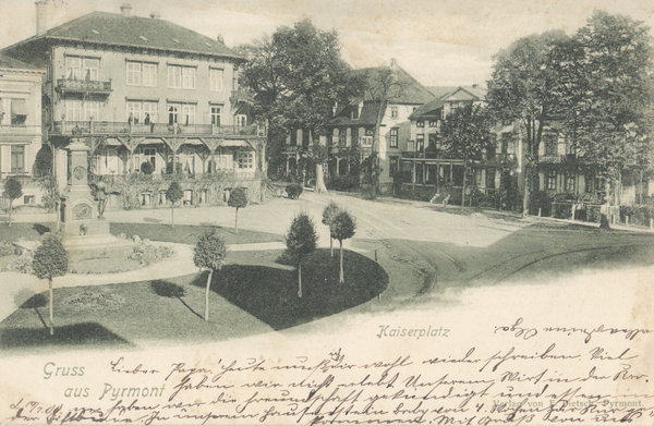 AK - Bad Pyrmont / Kaiserplatz - von 1900  / - 3317 -