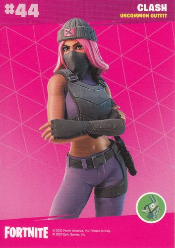 Fortnite Series 2 Trading Card Uncommen Outfit #44 Clash / 3358