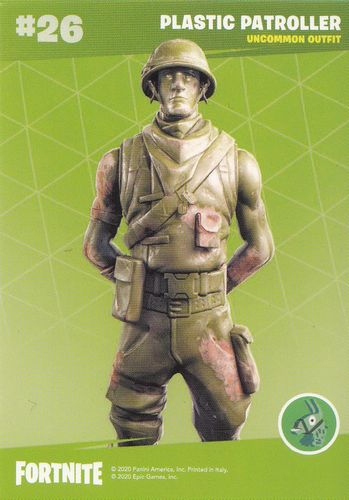 Fortnite Series 2 Trading Card Uncommen Outfit #26 Plastic Patroller /- 3359 -